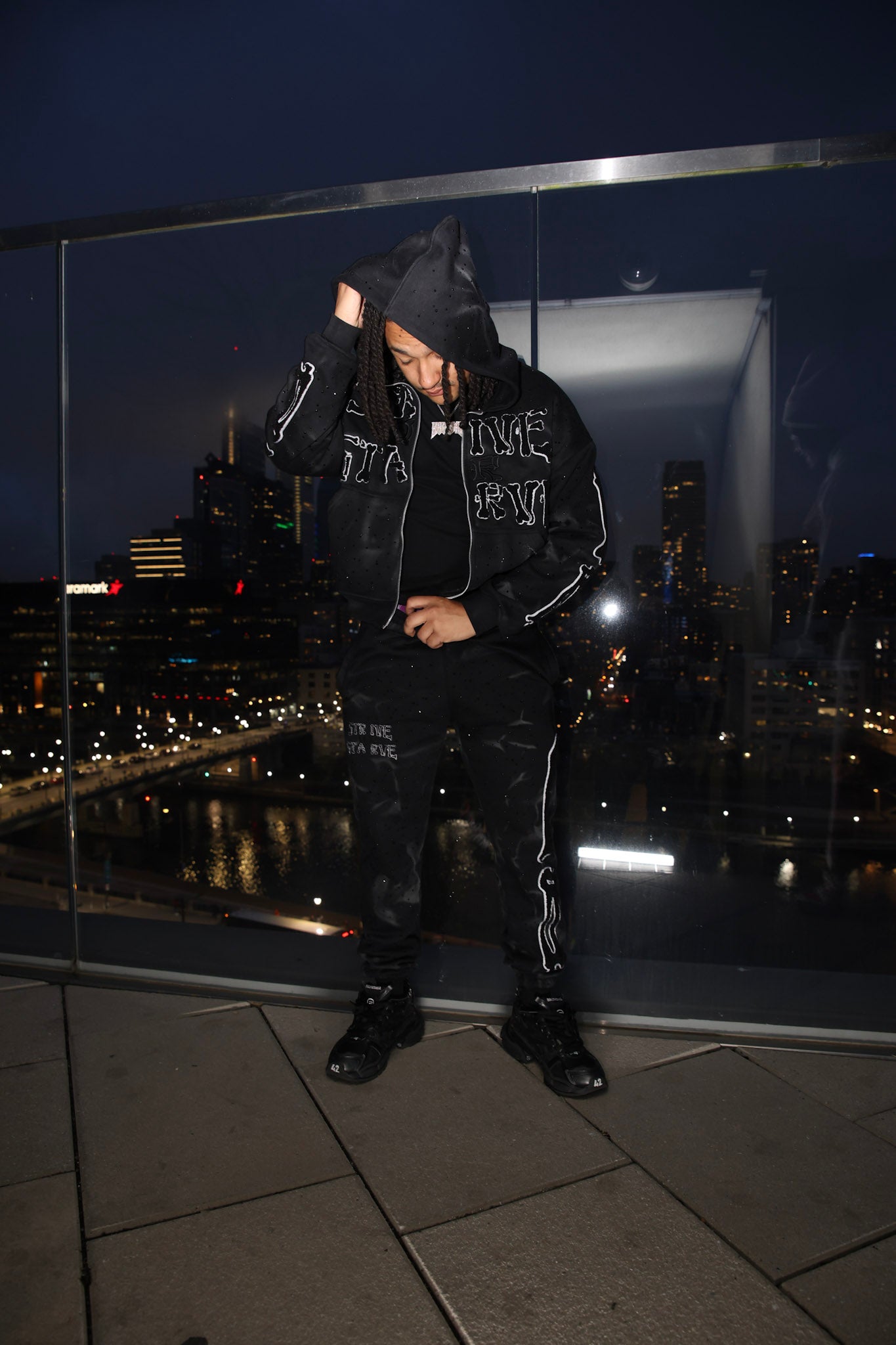 Black SOSKELETON Sweatpants