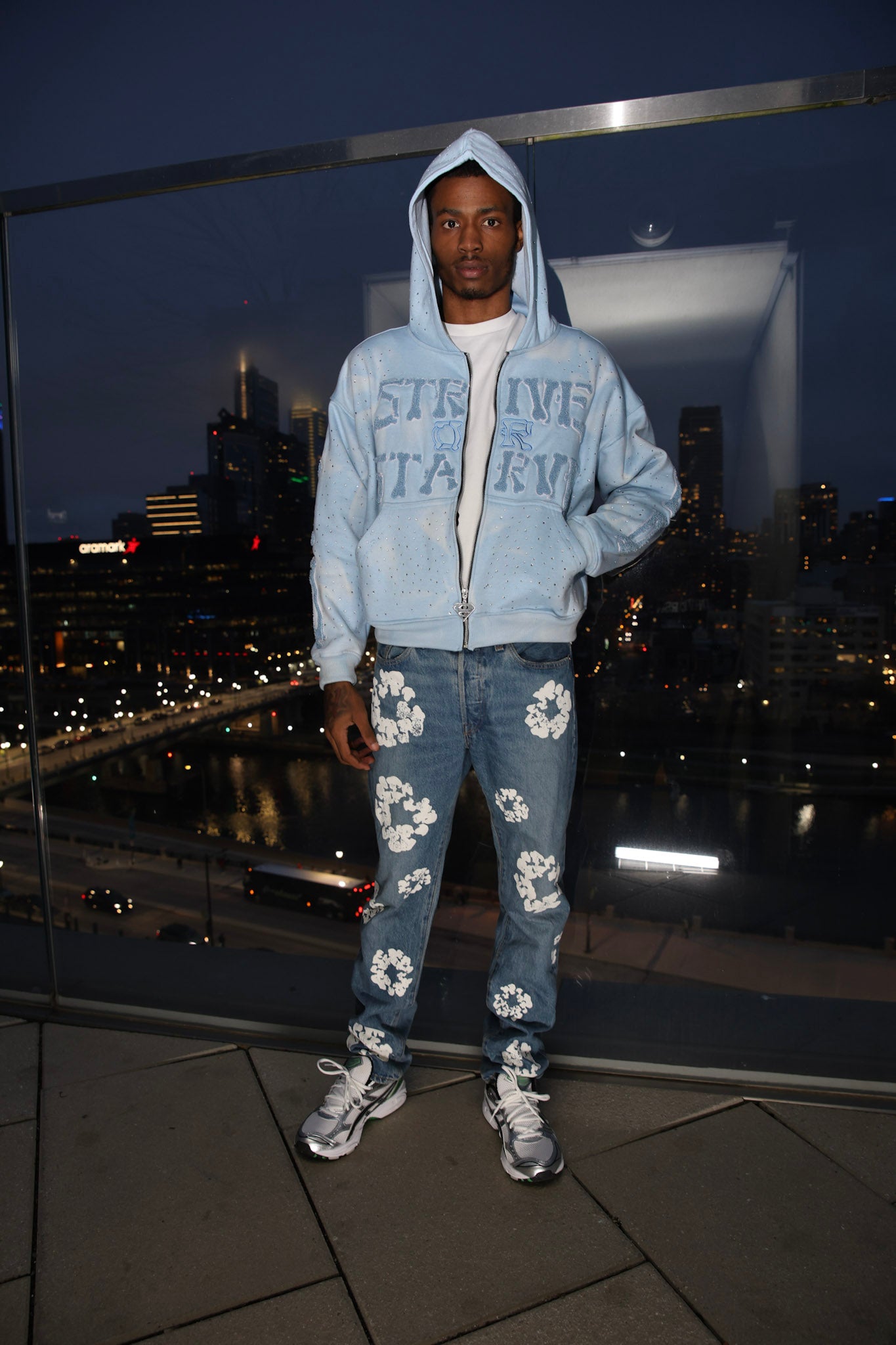 Sky Blue SOSKELETON Hoodie