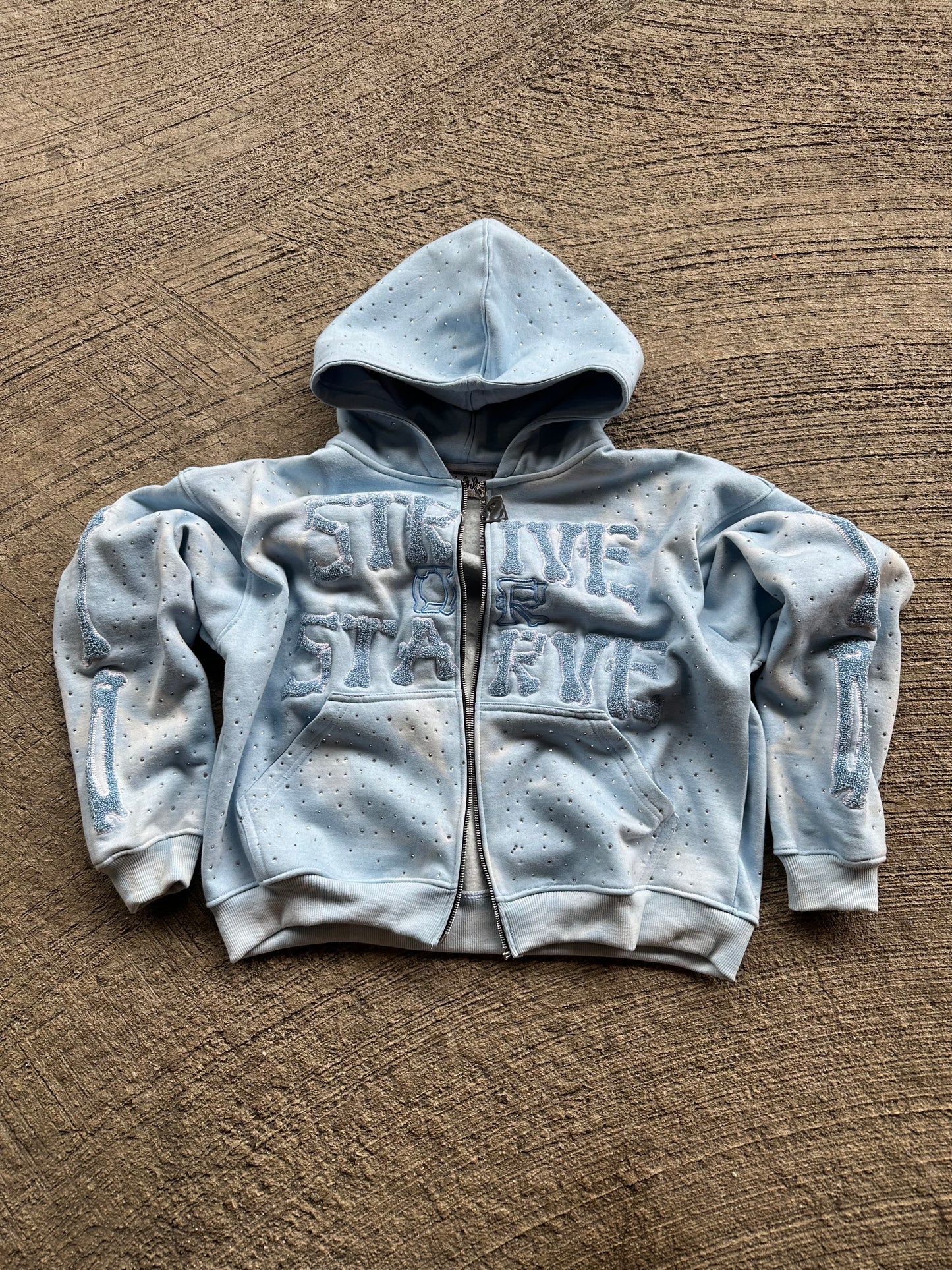 Sky Blue SOSKELETON Hoodie