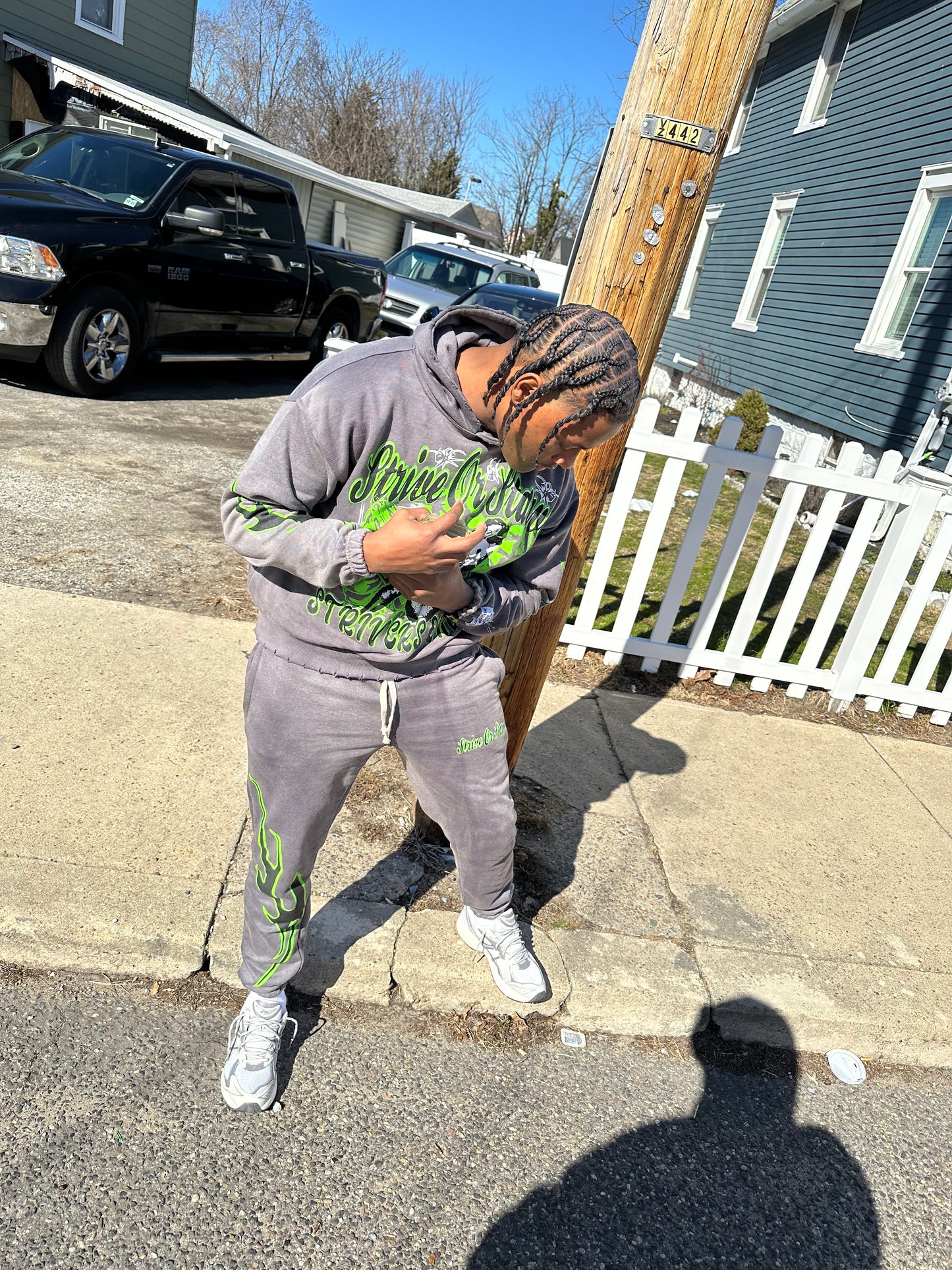 SLIME GREEN STRIPPER ANTHEM SWEATSUIT