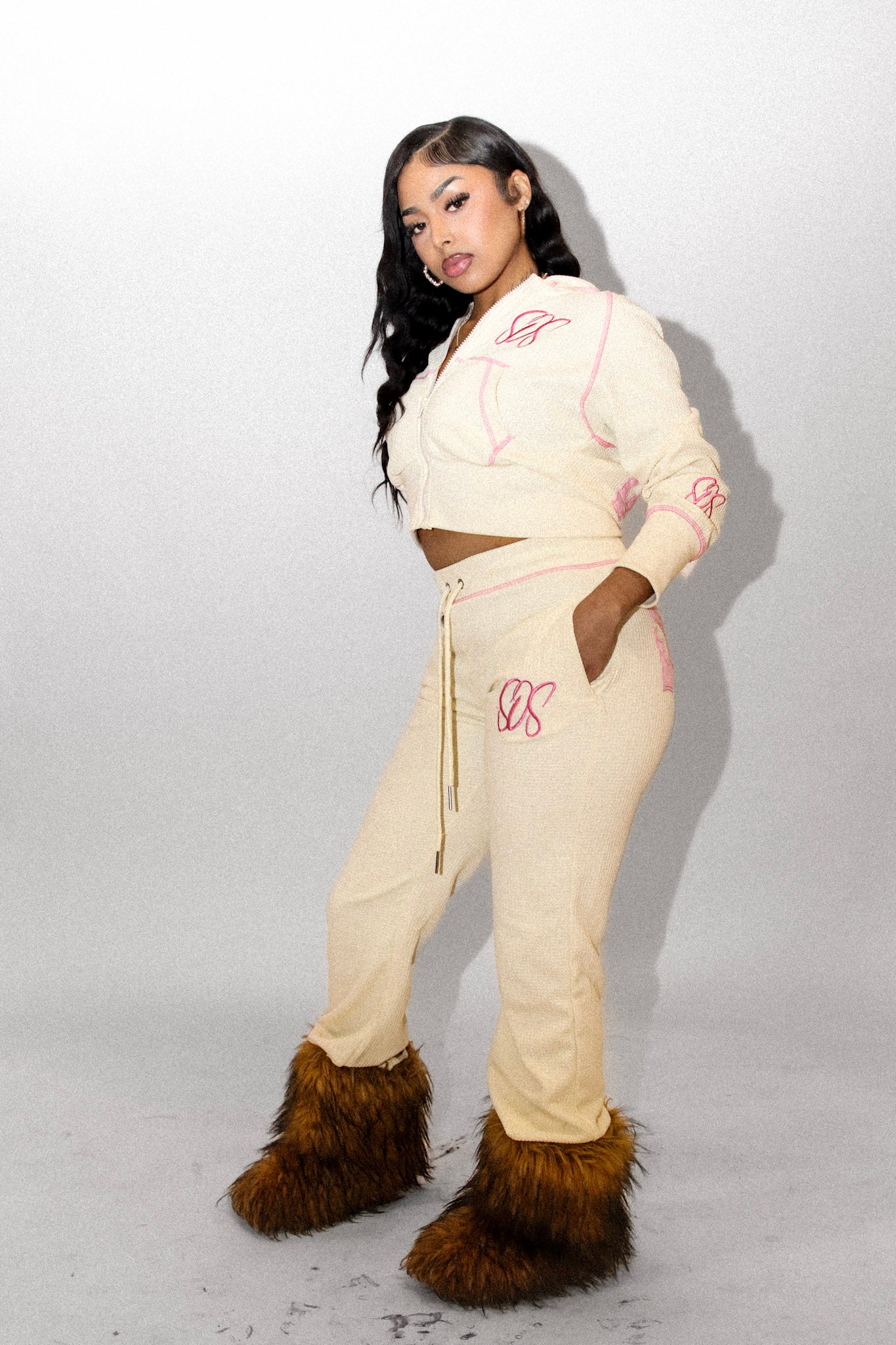 WAFFLE KNIT SWEATPANTS