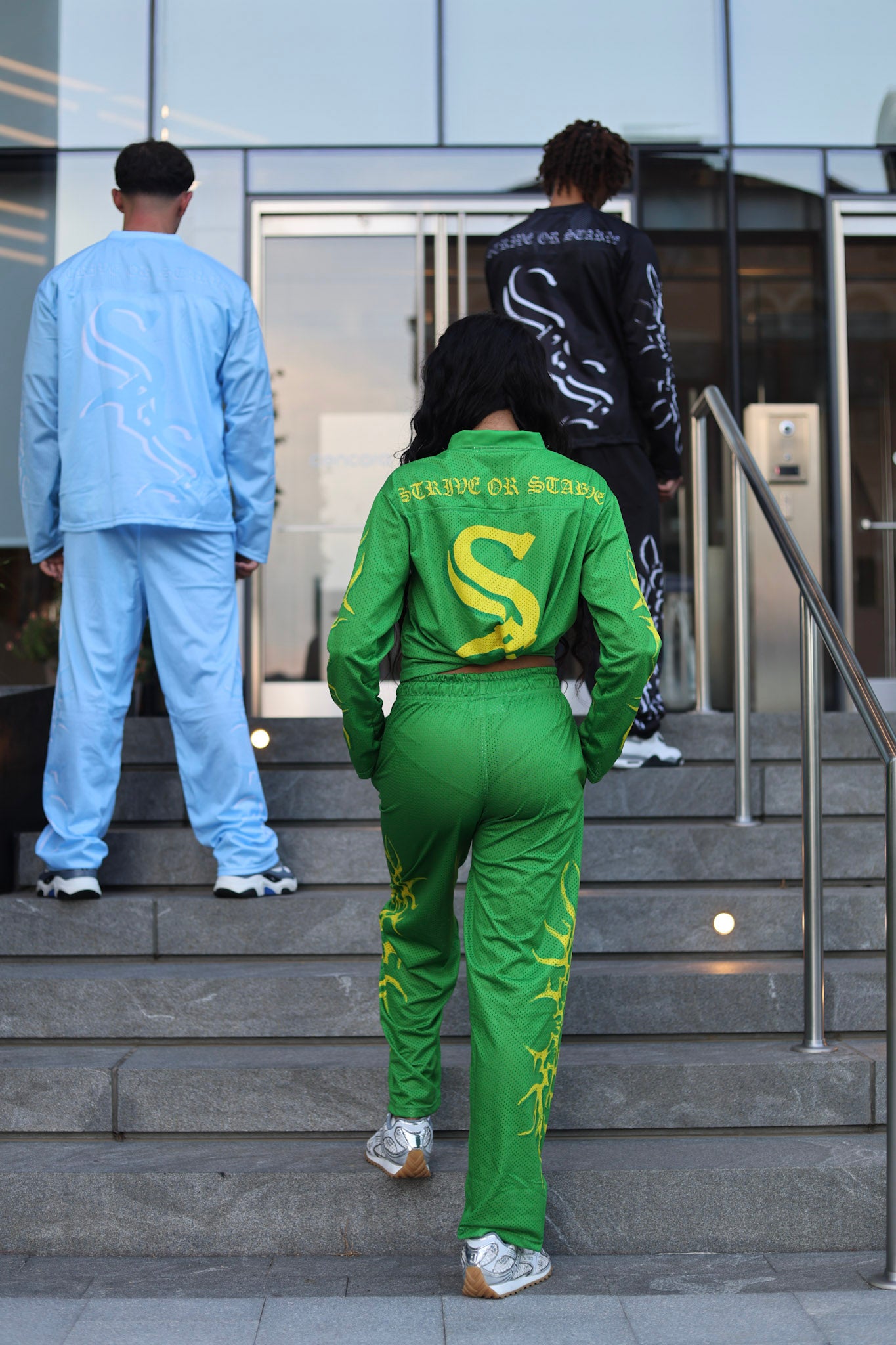 Green "I AM SOS" Mesh Pants