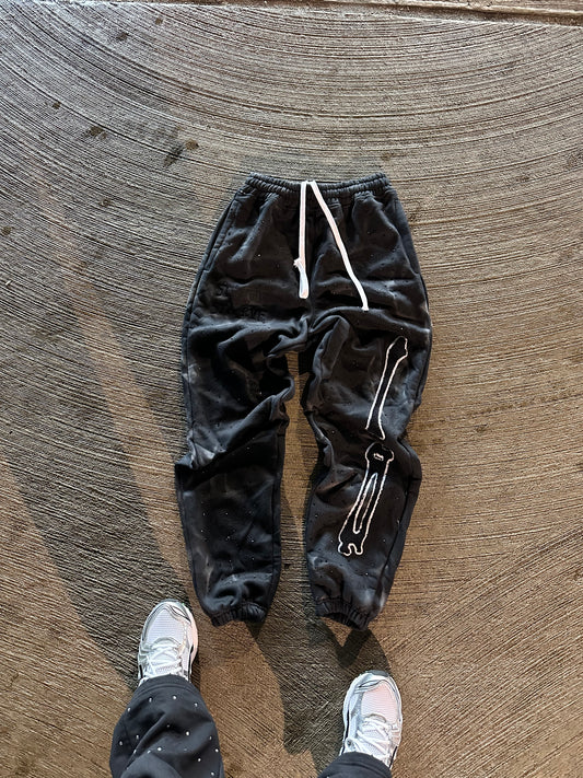 Black SOSKELETON Sweatpants