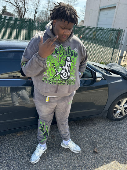 SLIME GREEN STRIPPER ANTHEM SWEATSUIT