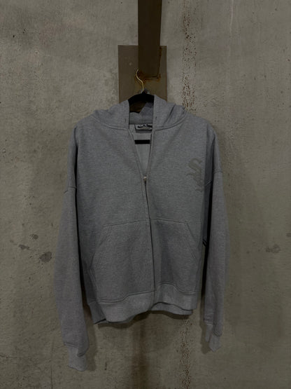 Grey SOS ESSENTIAL Zip-Up Hoodie
