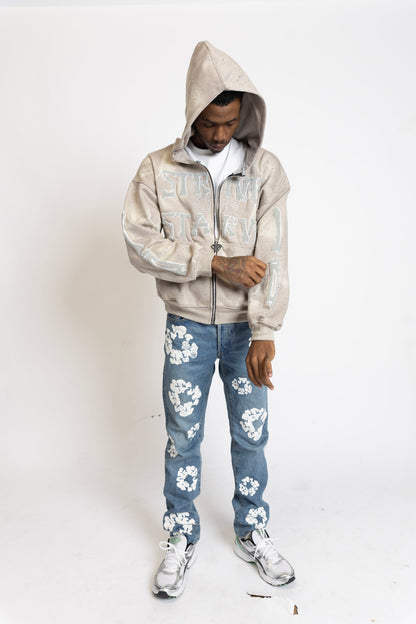 Grey SOSKELETON Hoodie