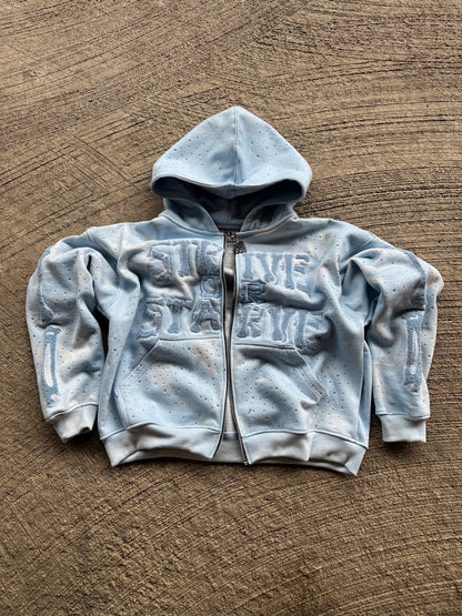 Sky Blue SOSKELETON Hoodie