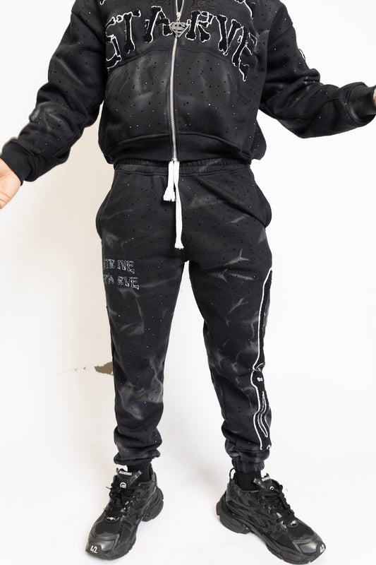 Black SOSKELETON Sweatpants