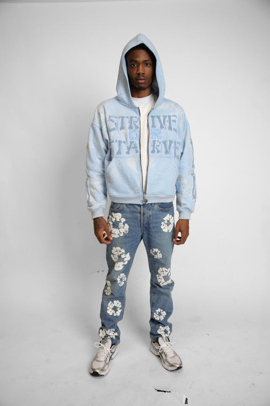 Sky Blue SOSKELETON Hoodie