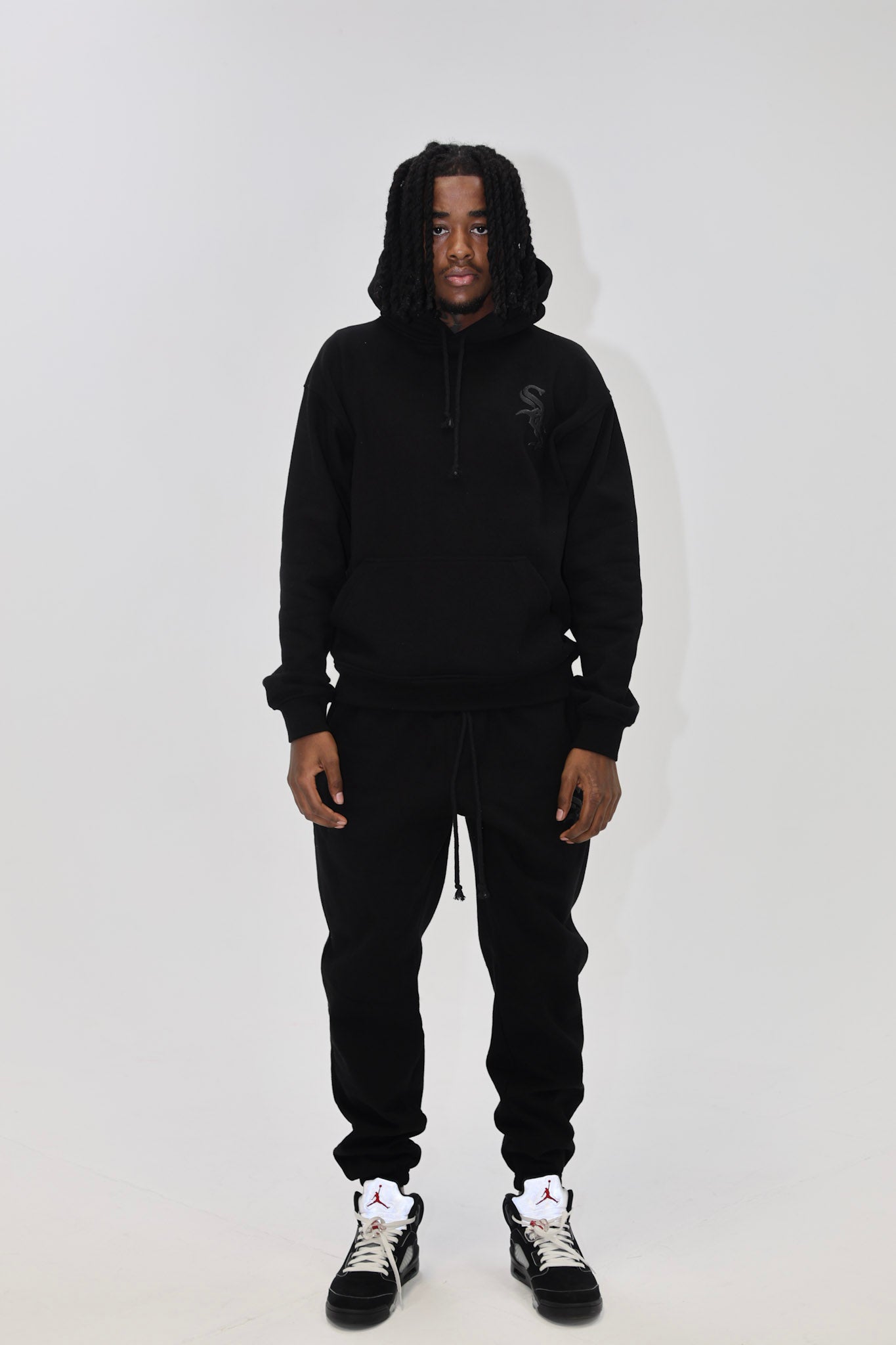 Black SOS ESSENTIAL Pullover Hoodie