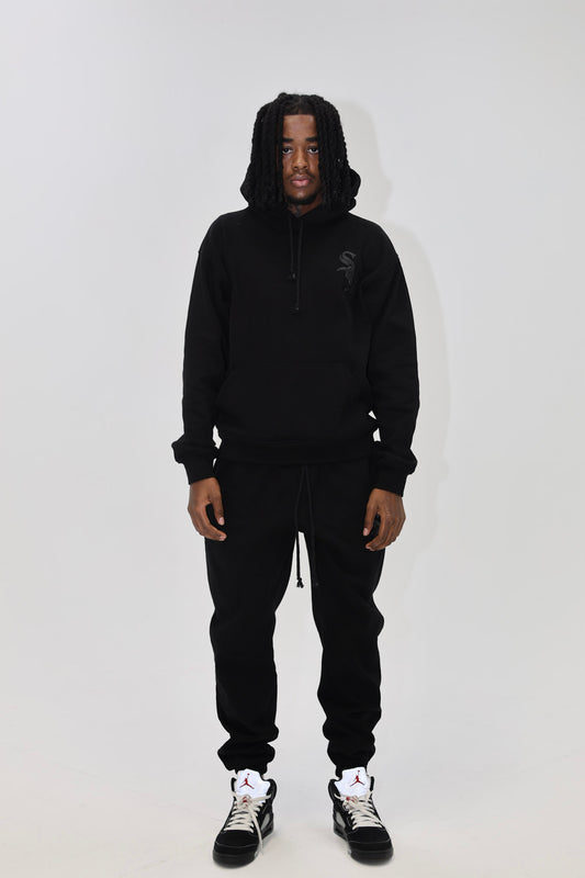 Black SOS ESSENTIAL Pullover Hoodie
